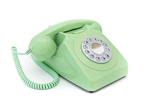 GPO 746PUSHGREEN - Nostalgie Telefon im 70er Jahre Design, Grün