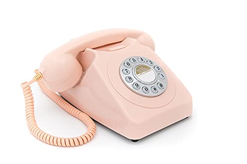 GPO 746PUSHPIN - Nostalgie Telefon im 70er Jahre Design, Rosa