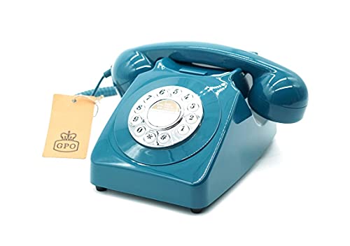 GPO 746PUSHAZU Nostalgie Telefon im 70er Jahre Design Azurblau
