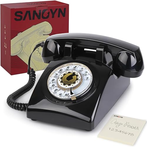 Sangyn Retro Telefon mit Schnur tischtelefon Das Alte Modell Der 63er Jahre Altmodisches Festnetz Diese Klingel