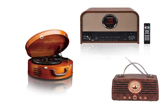 Retro Radios aus Holz